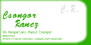 csongor rancz business card